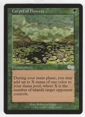 MTG 1998 Urza's Saga Carpet of Flowers - Never Played