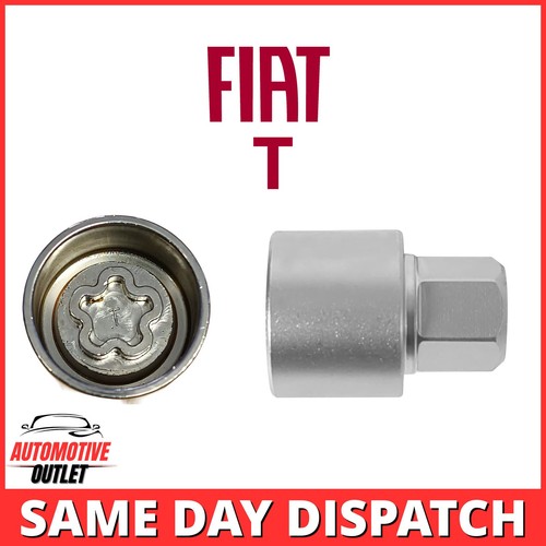 MASTER LOCKING WHEEL SECURITY NUT BOLT REMOVER KEY SOCKET T FOR FIAT