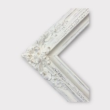 30 X 40 In Stock-Traditional compo XL ornate corners wood frame,distressed White