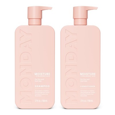 Monday Haircare Moisture Shampoo Conditioner Bathroom Set 2 Count 27 Oz Each