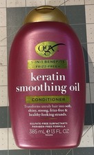 OGX Keratin Smoothing Oil Conditioner Frizz-Free 5 in 1 Sulfate Free 13 Oz