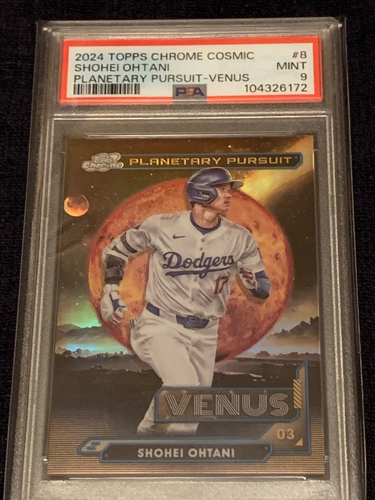 2024 Topps Chrome Cosmic Ohtani Planetary Pursuit Venus PSA 9 MInt