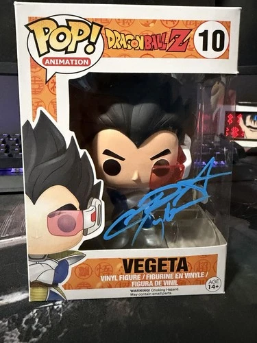 Funko Pop! Dragon Ball Z Vegeta Metallic #10 Signed Chris Sabat