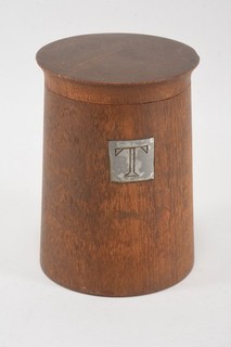 Q96G96 Ole Hansen Denmark Teedose aus Holz im Mid Century Stil