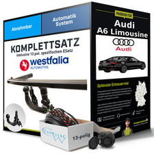 Für AUDI A6 Limousine C8, 4A2 Anhängerkupplung abnehmbar +eSatz 13pol 02.18- PKW