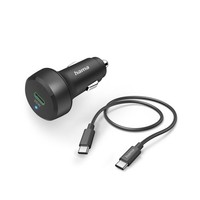 Hama Kfz-LadegeräT Schnelllader Fast Charge Ladeset M. USB-C 1M 25W Handy Tablet