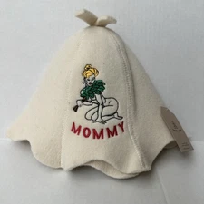 Sauna Guru Mommy Hat 100% Organic Wool Felt Sauna Cap Banya Hat Hair Protector