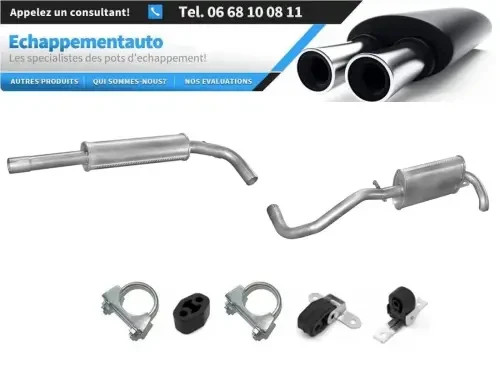 Échappement VW Lupo 1.4 TDi anti bruit avec silencieux arrière et central de rechange
