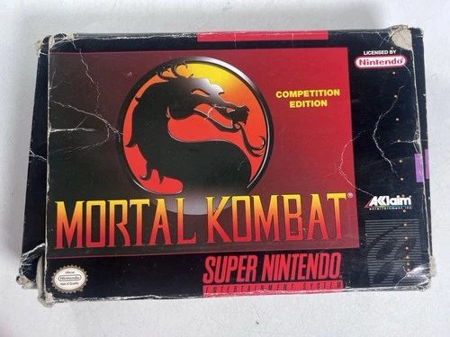 Mortal Kombat (SNES, 1993) In Box No Manual Game Is Very Clean