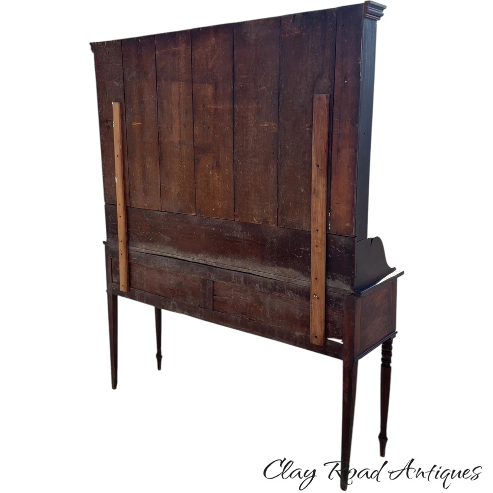 Antiguo armario tocador galés nogal acabado antiguo siglo XVIII George Foto 4 de 4