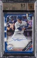 2019 BOWMAN CHROME DRAFT AUTO BLUE REFRACTOR 115/150 MICHAEL BUSCH BGS 9.5