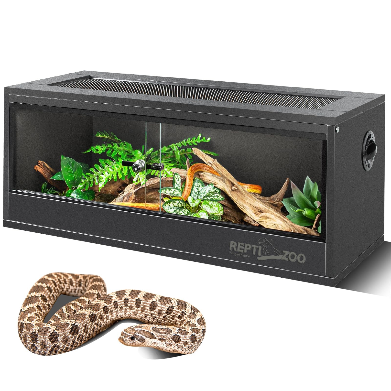 20 Gallon PVC Reptile Tank, 30x12x12 inch Reptile Terrarium for Crested Gecko...
