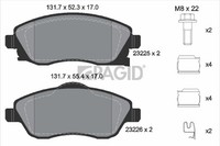 Pagid Bremsbelagsatz Scheibenbremse T5128N FüR Opel Corsa X01 Combo Tour Meriva