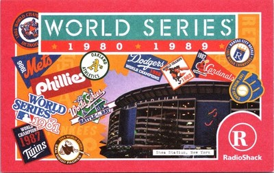 RadioShack World Series 1980-1989 Shea Stadium Postcard MLB Hologram Official