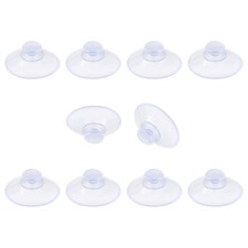 10 Pack 20mm Suction Cups for Glass Table Tops, Rubber Transparent Sucker Pads