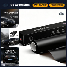 Matte Black Car Vinyl Wrap 12x10ft - Self Adhesive Anti-wrinkle Air Release