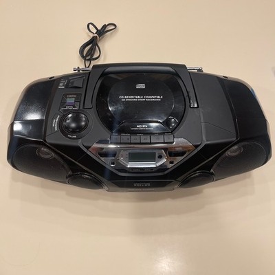 Philips AZ1574 CD Radio Cassette Recorder Boombox Digital Tuner Black AZ1574/17