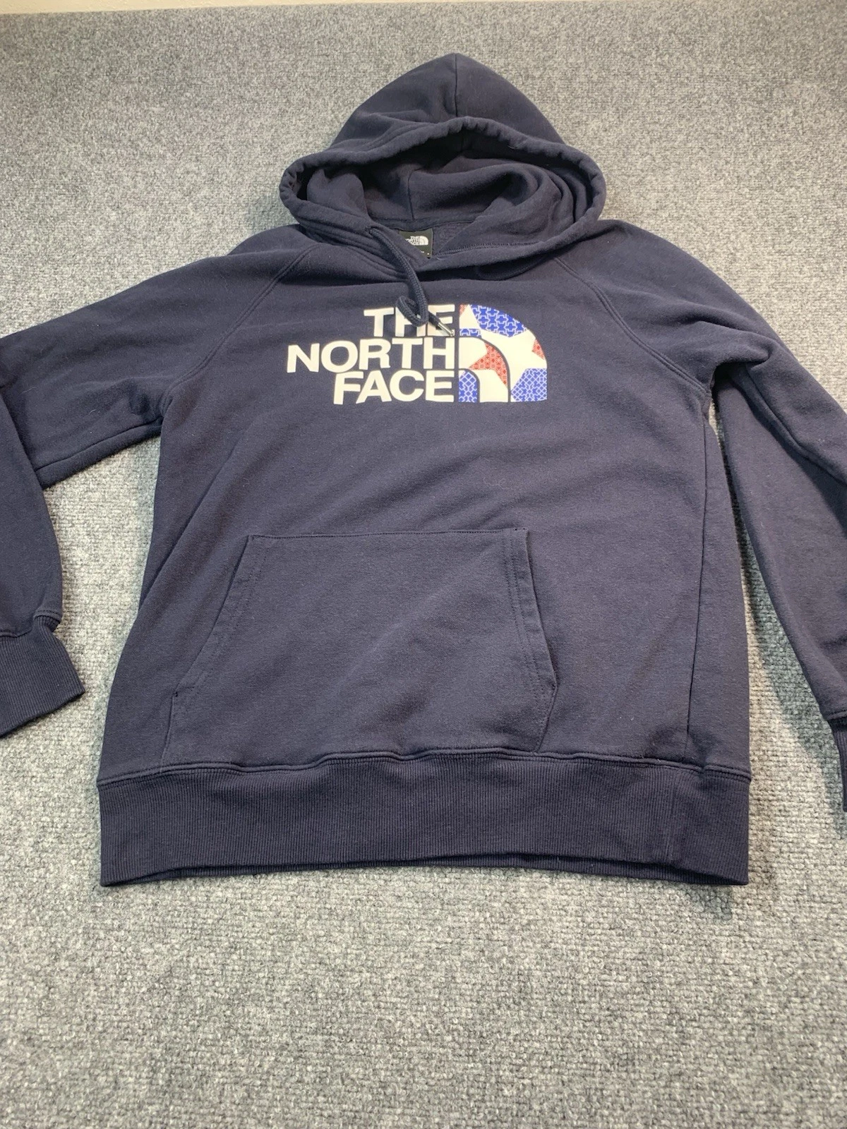 The North Face Sweater Womens Small Blue Long Sleeve Hoodie Outdoor