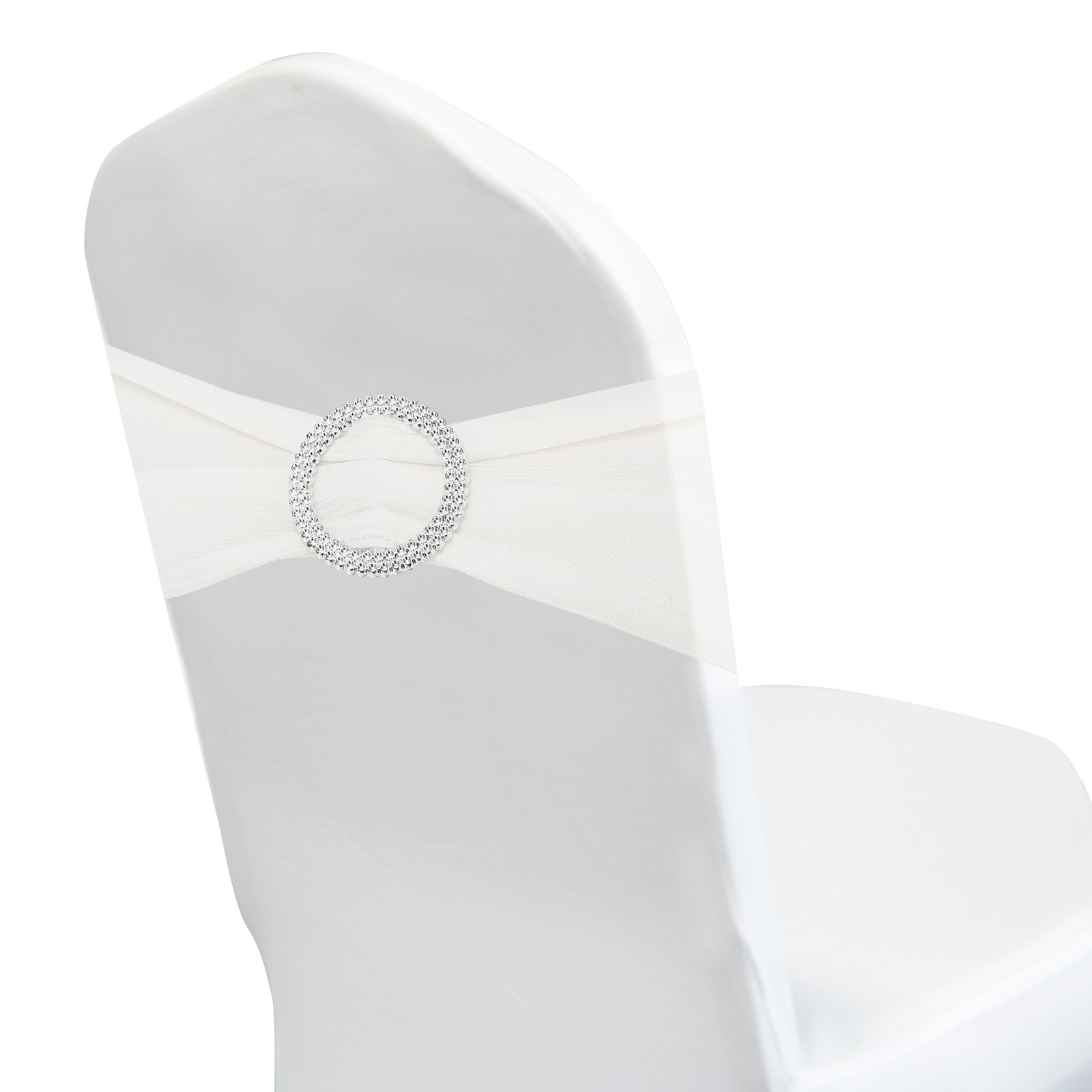 Bows Sash 50 Pcs Stretch Chair Cover Band Elastic Chair Tie,