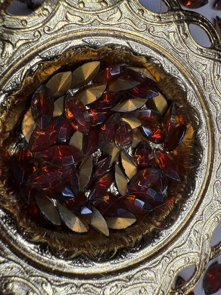 Navetas rojas Mephisto alemanas vintage de 15x7 mm (tan únicas) Foto 2 de 3