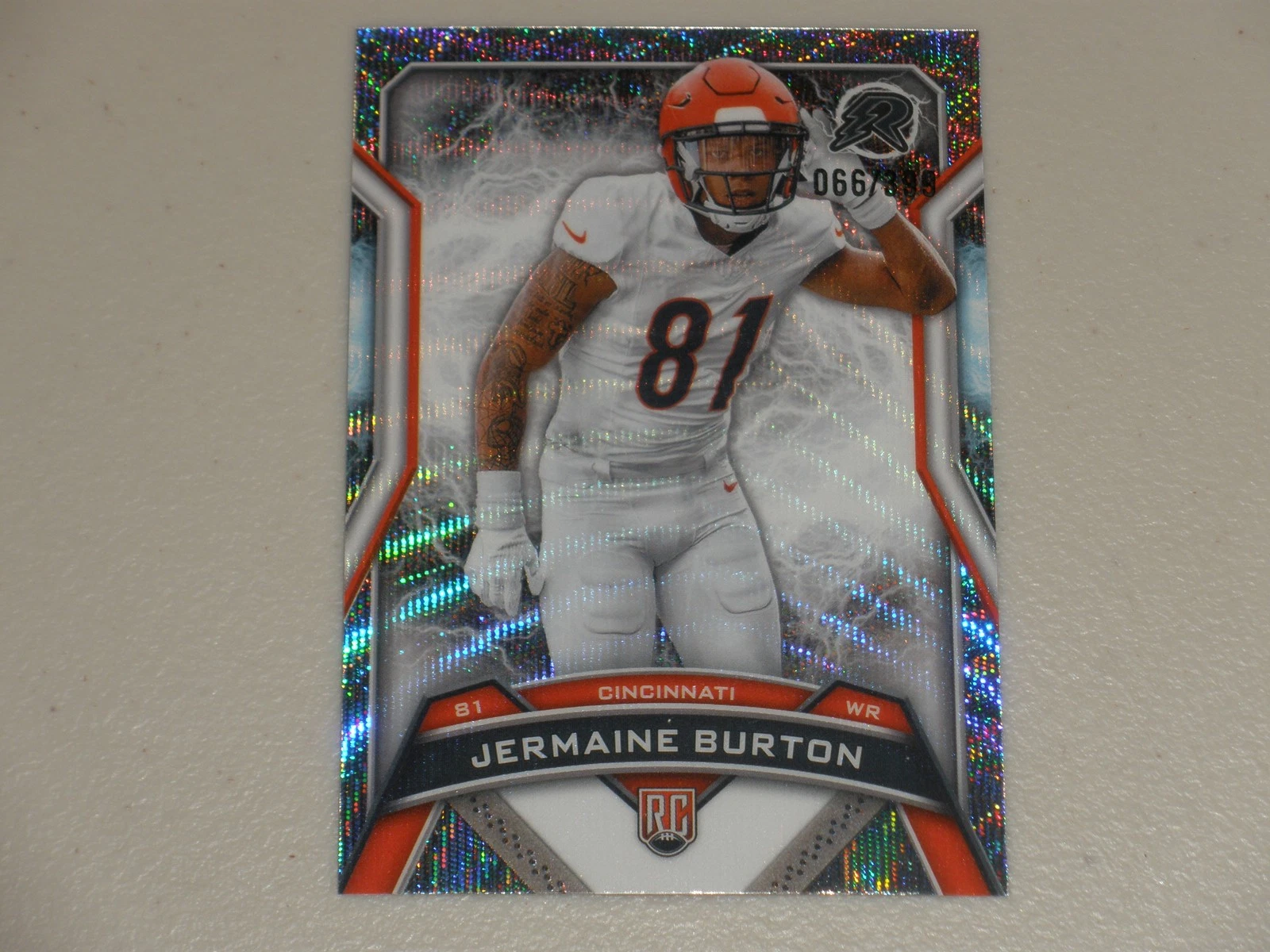 Jermaine Burton Topps Resurgence #118 Gold Power Surge