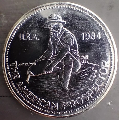 1984 Engelhard Prospector Silver Round 1 oz Eagle Reverse .999 Fine Silver
