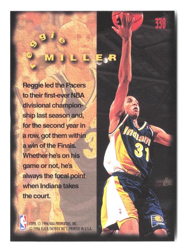 1995-96 Fleer #330 Reggie Miller - Picture 2 of 2