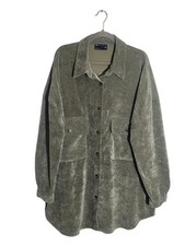 ASOS Green Corduroy Oversized Shirt Dress Size 12