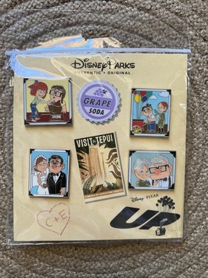 Disney Pin Up Carl And Ellie Through The Years Booster Set 2014 4 Pin Set Sealed
