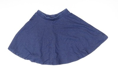 Topshop Damen blau Baumwolle Skaterrock Größe 6
