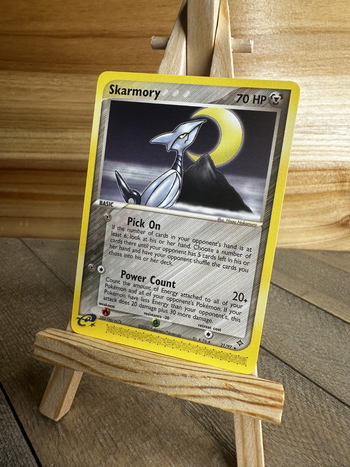 Pokemon Dragon Rare,E-Reader,PRINT ERROR Skarmory #21/97 Near Mint or Better