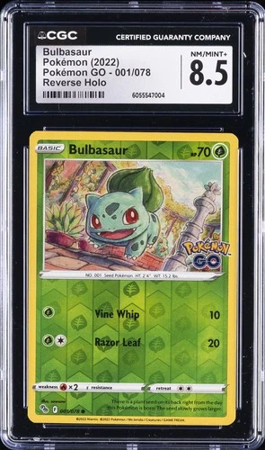 2022 POKEMON GO #001 BULBASAUR CGC 8.5