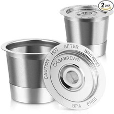 2 Pack K Cup Reusable Coffee Pods for Keurig: Stainless Steel Refillable K Cup -