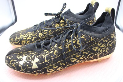 Under Armour SHOES Spotlight Lux Suede Football Black/Gold  display picture 1