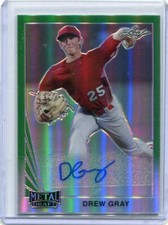 2021 Leaf Metal Draft 1990 Design Green Prismatic Drew Gray Rookie Auto 3/10