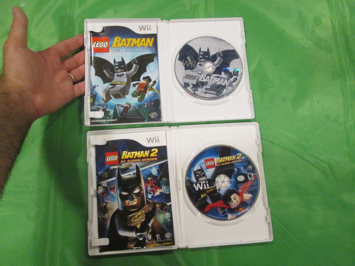 Lego Batman 1 And 2 Wii Bundle- Both Complete With Case, Manual And Games!