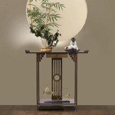 Tavolo consolle stretto legno tavolino cassetto corridoio stile asiatico retrò