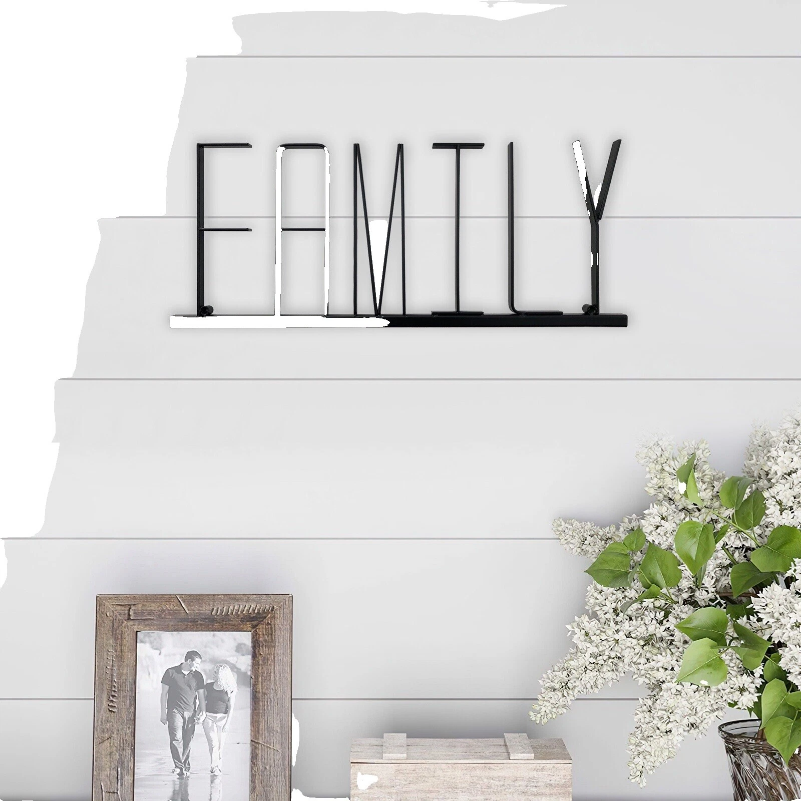 Cartas Black Metal Placas Y Letreros Decoración para el Hogar