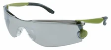 MCR Safety MT127 MT1 Series Safety Glasses with Silver Mirror Lens Green and Bla