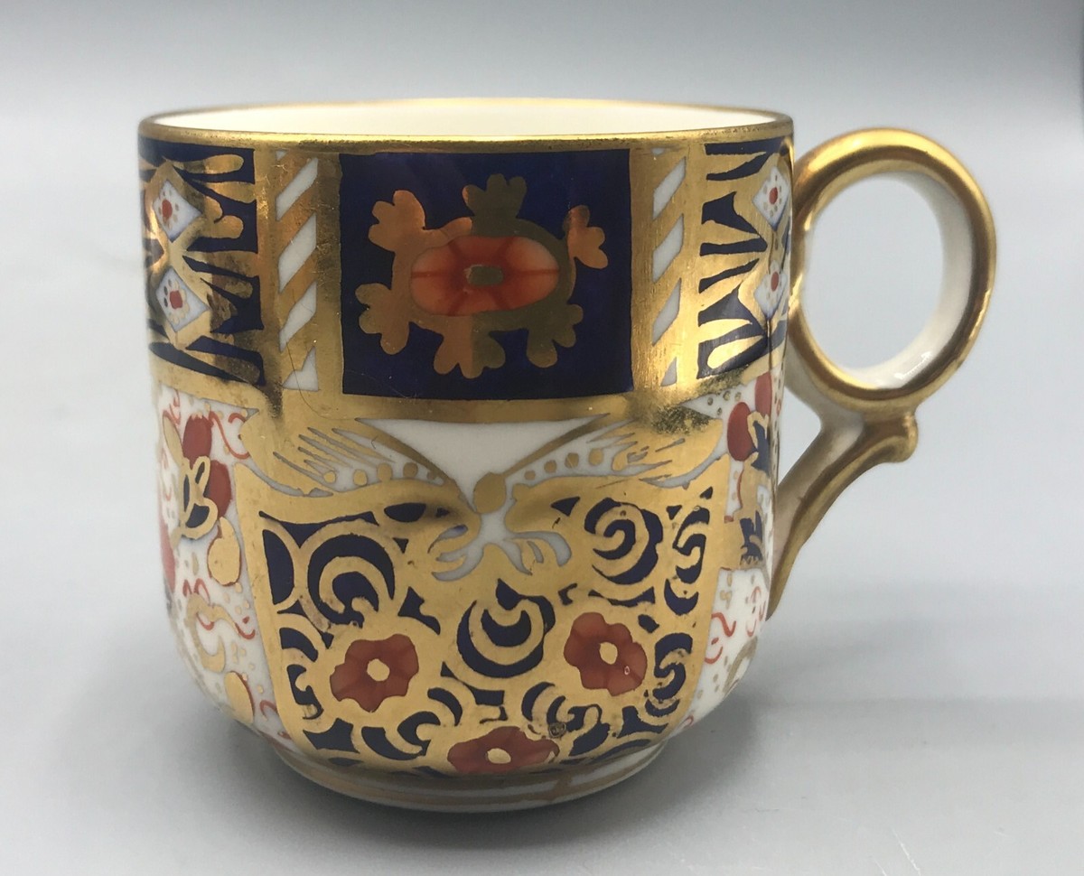 Antique Davenport Imari 2614 Demitasse Cup & Saucer for Alfred B