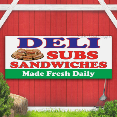 Deli Subs Sandwiches Sidewalk Banner Sign with Grommets