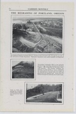 1913 Magazine Article & Pics: The Regrading of Oregon. Portland Railroad...