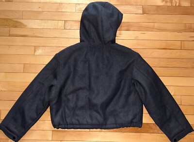 $695 NEW! NWT THEORY Wool Double-Face Cropped Parka Coat in