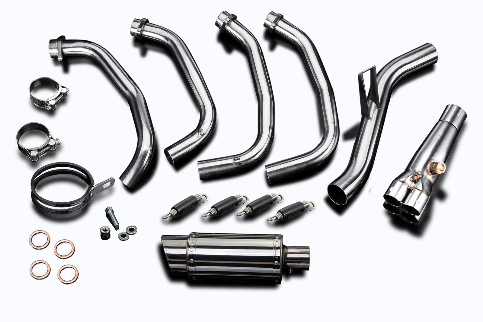 Kawasaki Z900RS Delkevic Full 41 Mini 8" Stainless Round Muffler