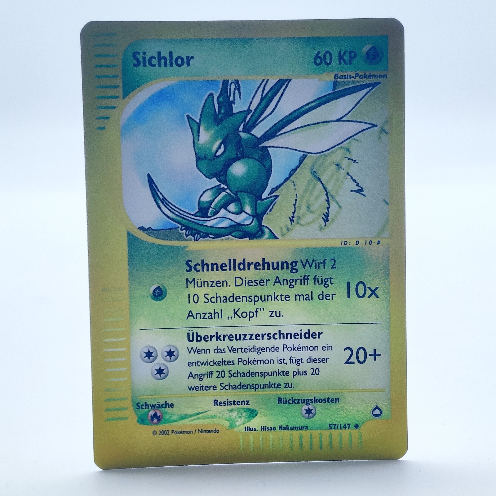Pokemon TCG Sichlor 57/147 Aquapolis German Reverse Holo Rare Card