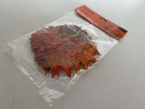 New Maple Fall Leaves Decorations 64 Count Pack~ Qty 1 Pack - Picture 3 of 6