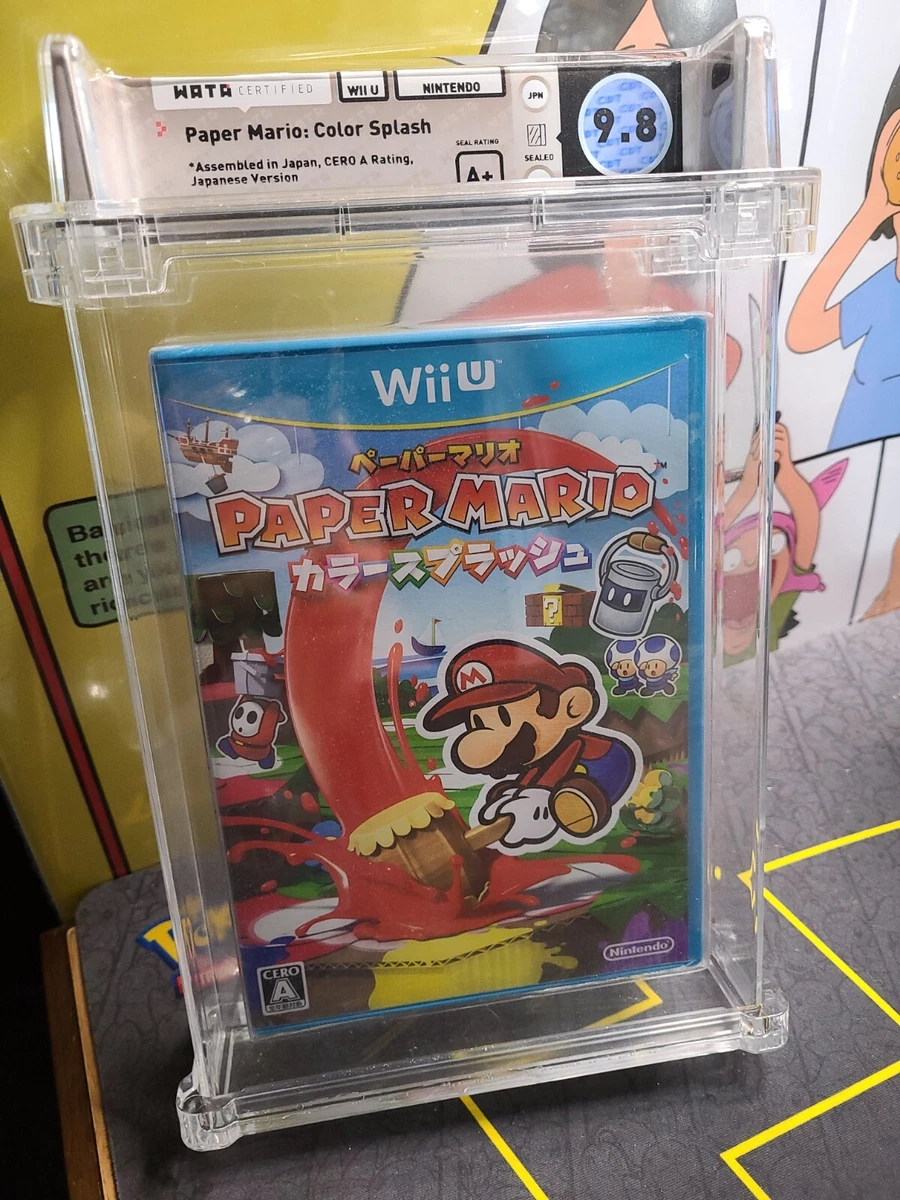 Paper Mario Color Splash Japanese Nintendo Wii U WATA 9.8 A Graded description