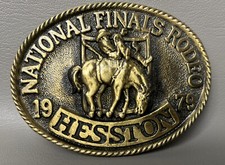 Vintage 1979 National Finals Rodeo Adult Belt Buckle