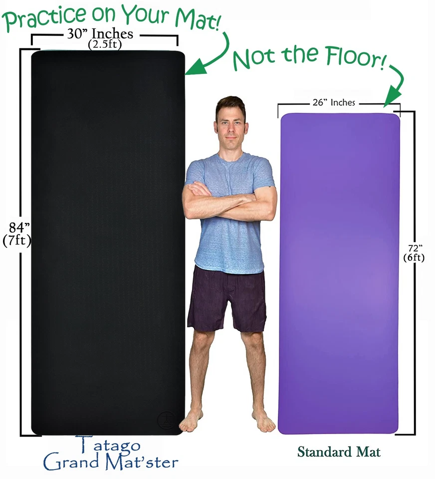 Yoga Mat Thick & Long for Home Workout. 84x30 (1/4" thick) XL Exercise Mat - Image 2 of 4