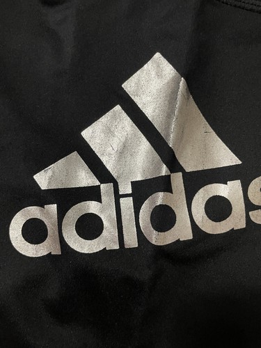 Adidas Climalite Leggings Capris Girls Youth Small 7/8 Black Silver - Picture 4 of 5